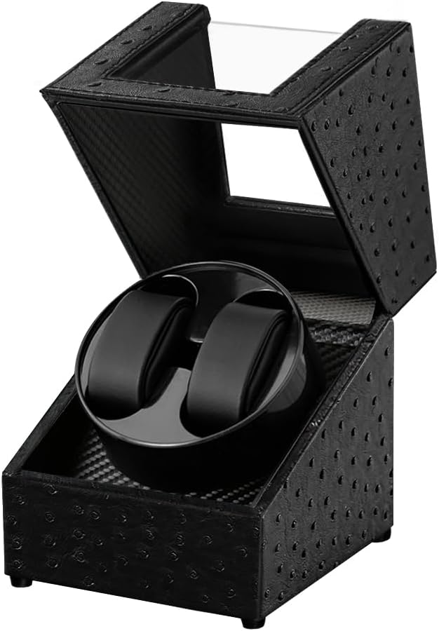 Automatic Watch Winder Box with Quiet Motor for Dual Watches