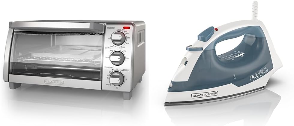 BLACK+DECKER 4-Slice Toaster Oven with Easy Steam Features