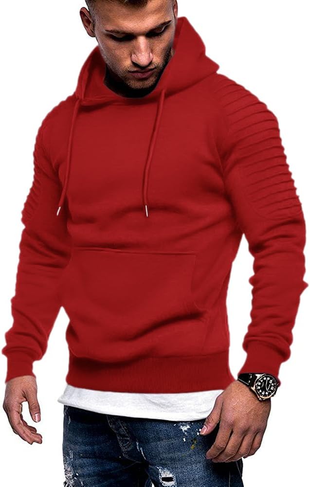 COOFANDY Mens Hoodie Sweatshirts Casual Drawstring Pullover