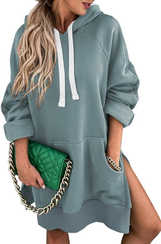 SHEWIN Women's Oversized Casual Pullover Hooded Dress Review
