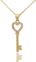 Heart Key Necklace - Timeless 925 Silver Heart Key Pendant