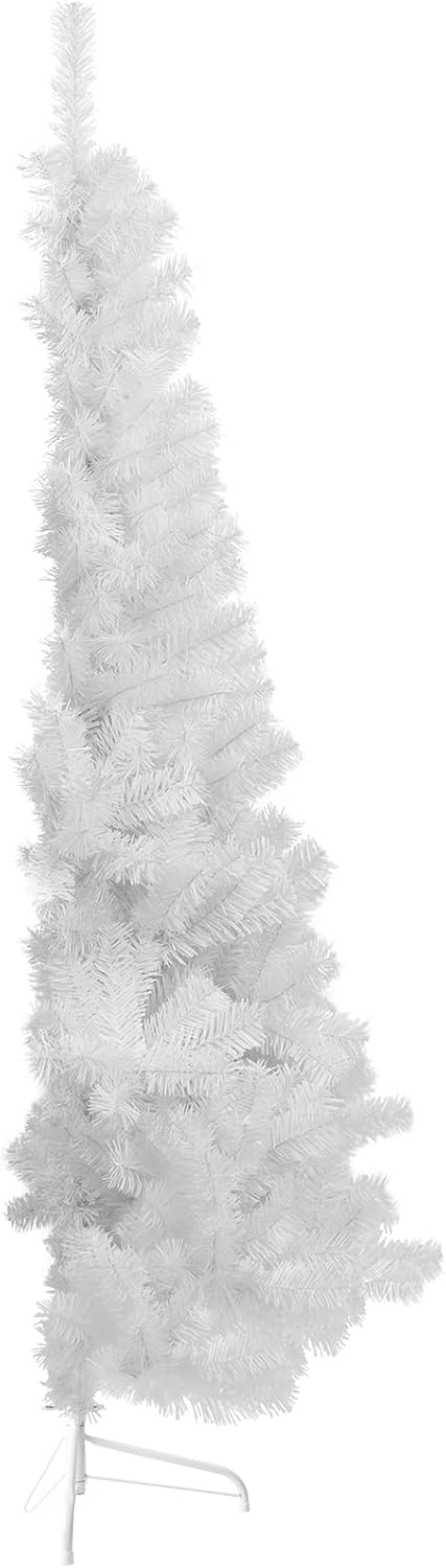 CCINEE 5ft Pine Artificial Christmas White Half Tree for Decor