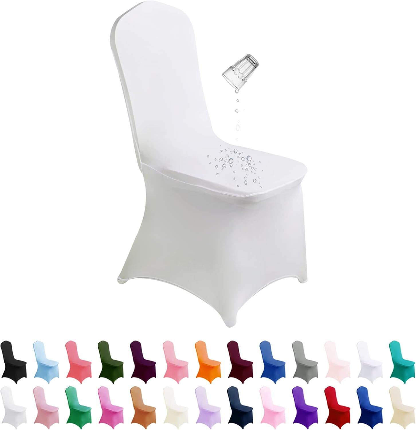 Waterproof Spandex Chair Covers for Dining and Events 25PCS