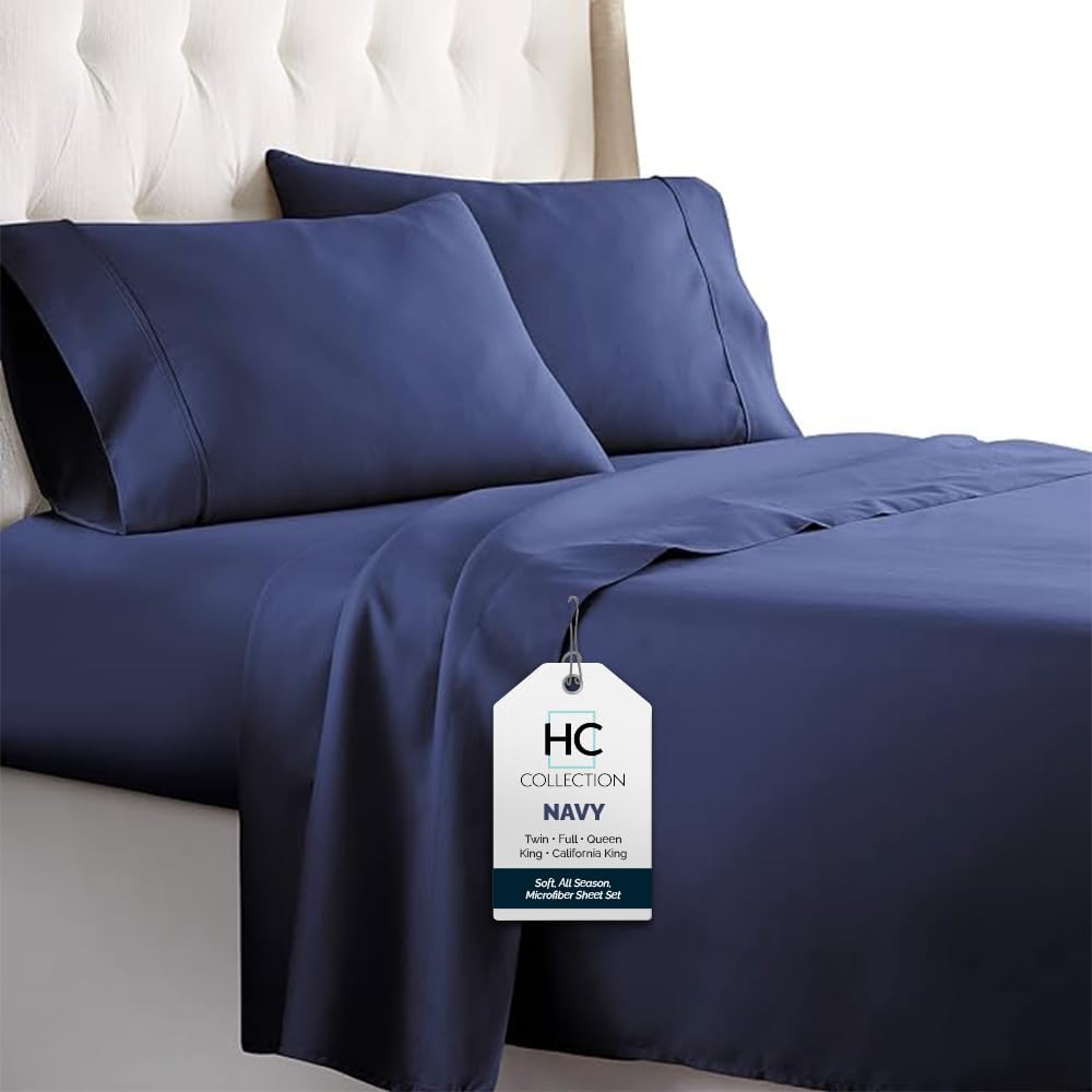 HC COLLECTION Twin Sheet Set - Luxury Microfiber Bedding