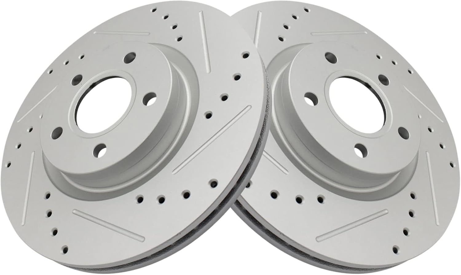 TRQ Front Performance Brake Rotors Set for Ford and Volvo Vehicles