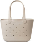 Large Beach Bag Waterproof Getaway Rubber Tote - Almond Birch