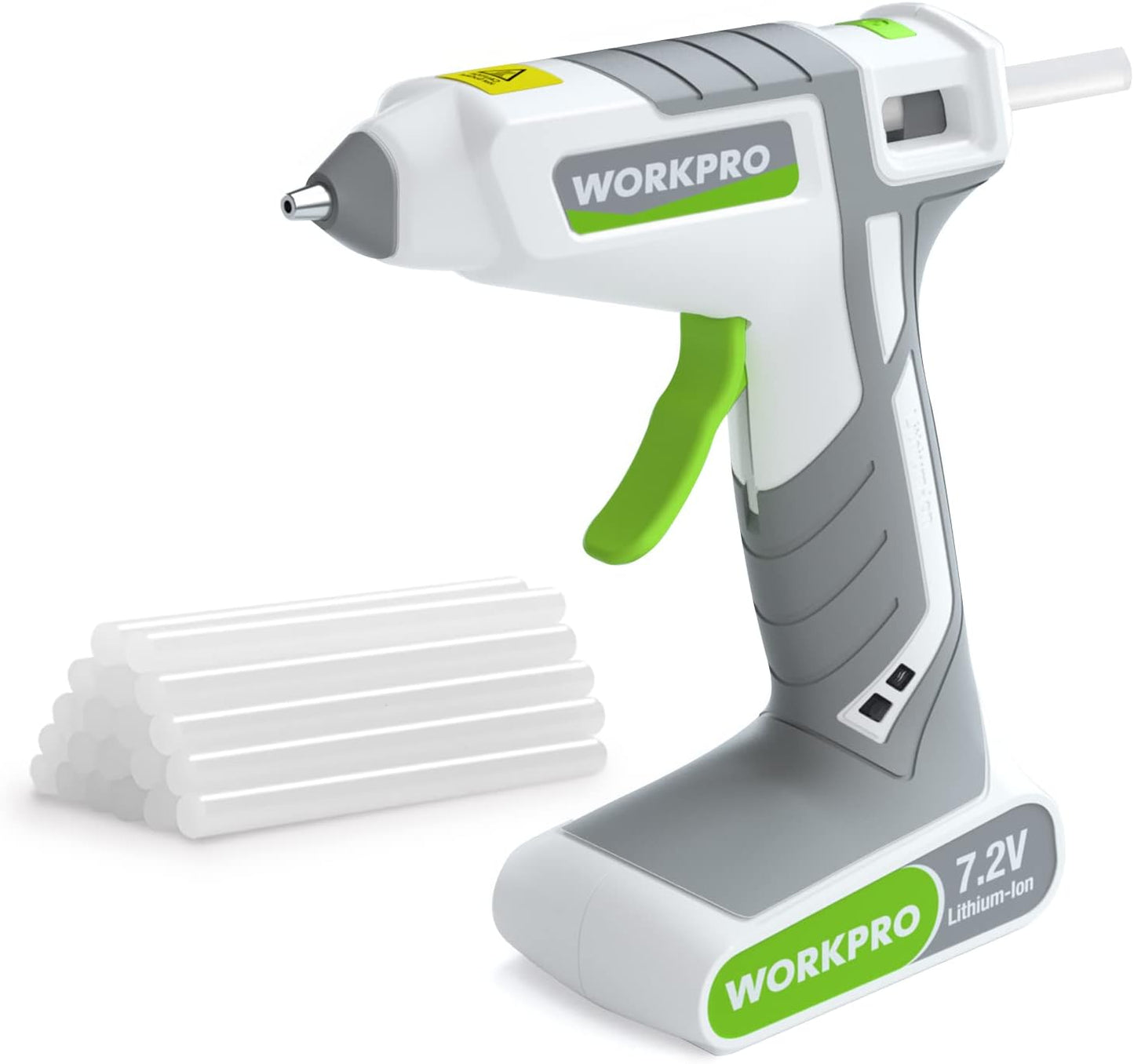 WORKPRO 7.2V Cordless Hot Melt Glue Gun for Crafts and DIY