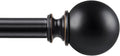 Black Decorative Curtain Rod Set - 28-48 & 32-58 Inches
