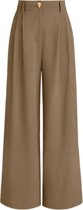 Womens Wide Leg Dress Pants High Waisted Loose Fit Trousers