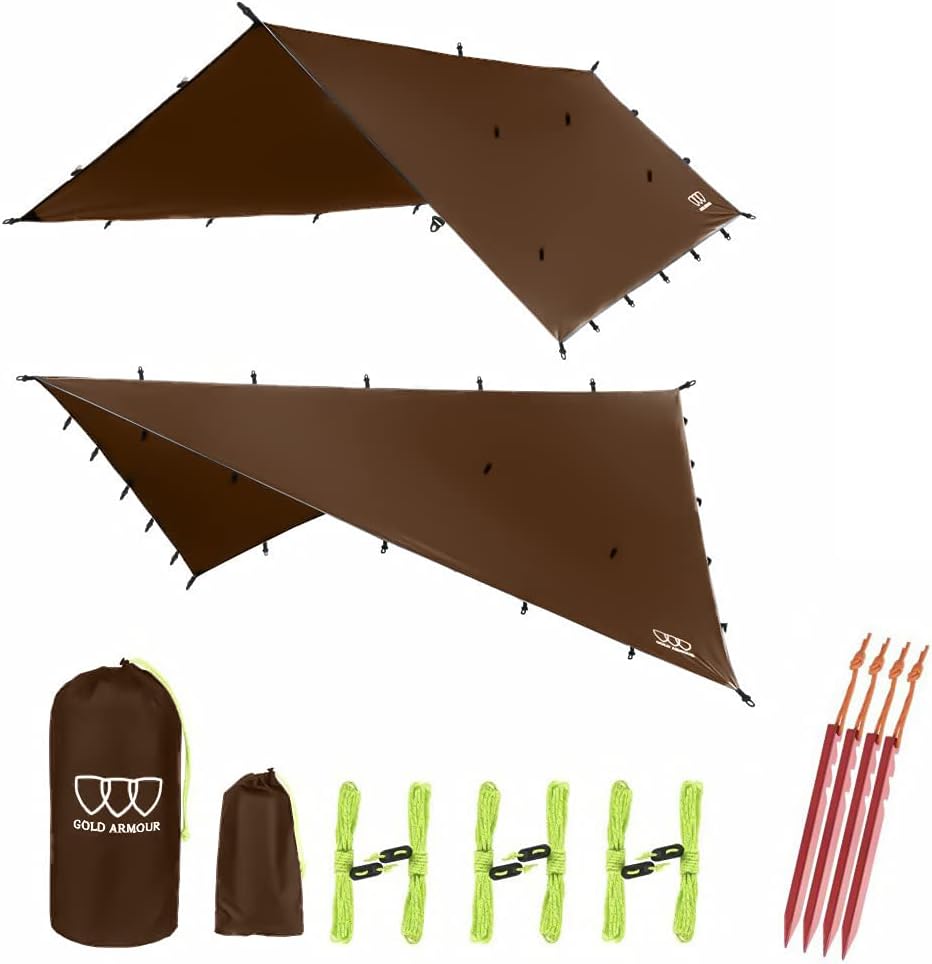 Gold Armour Rainfly Tarp Hammock - Premium Waterproof Canopy