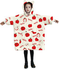 THREE POODLE Wearable Blanket Hoodie for Kids - Oversized Sherpa