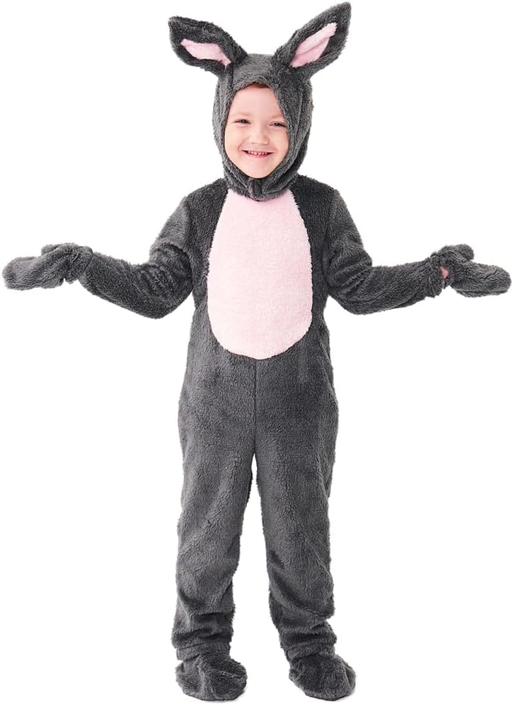 Kids Easter Bunny Costume Plush Set for Halloween and Cosplay
