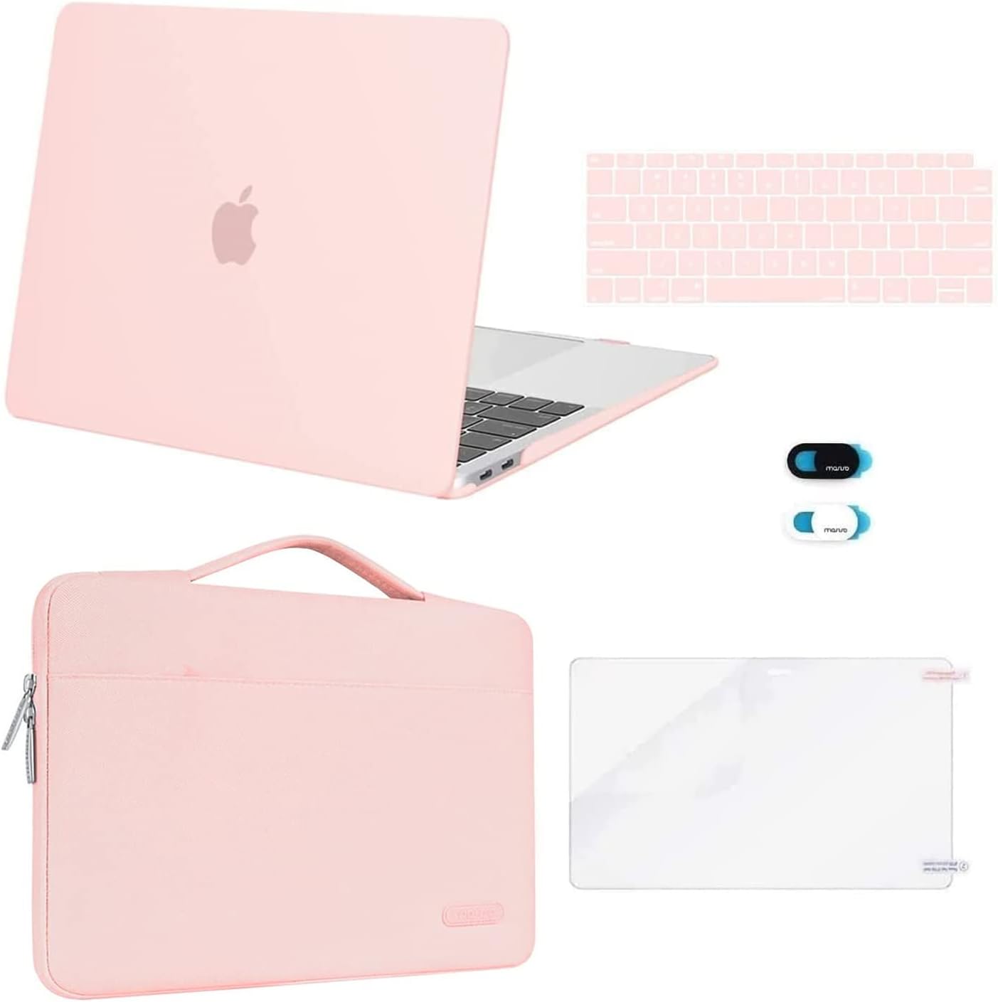 MOSISO MacBook Air 13 inch Case with Accessories in Chalk Pink