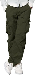 Match Men's Wild Cargo Pants - Durable 100% Cotton Utility Wear Casual