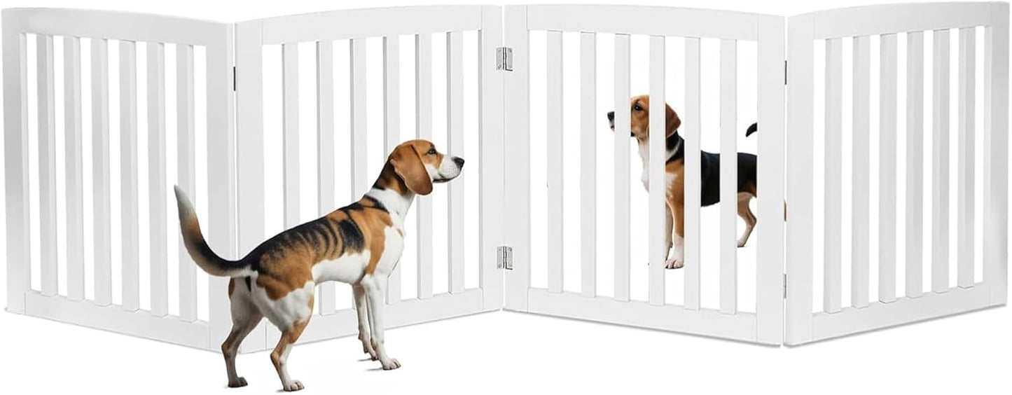 Extra Wide Dog Gate for Indoor Use - 82 x 24 Inch Pet Door