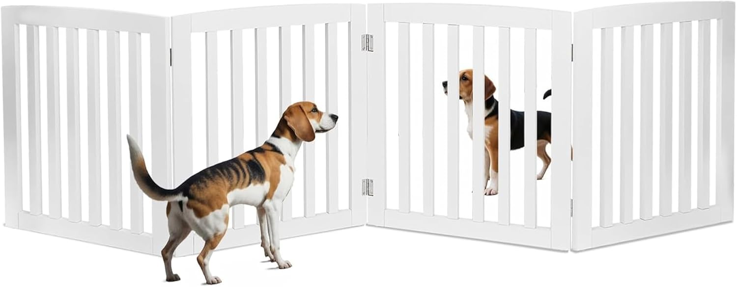 Extra Wide Dog Gate for Indoor Use - 82 x 24 Inch Pet Door