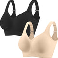 PoseFree Womens Seamless Wireless Supportive Bra - Full Coverage Bras