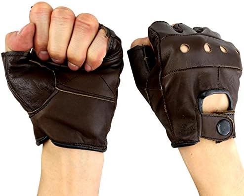 Ultimate Grip: Brown Fingerless Weightlifting Gloves
