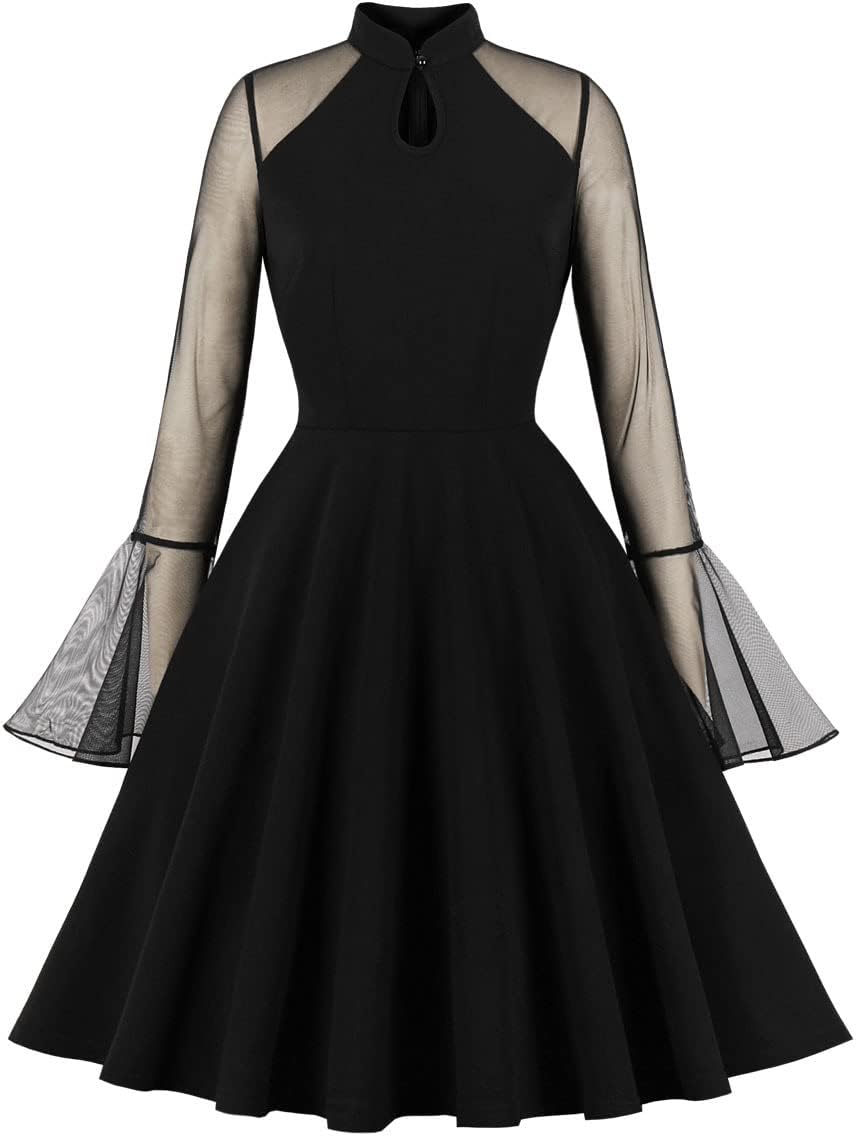 Women's Vintage Polka Dot 1950s Retro Rockabilly Prom Dress