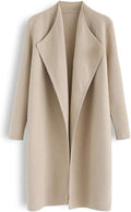 Classy Open Front Knit Coat Cardigan Coatigan - Lightweight Layering