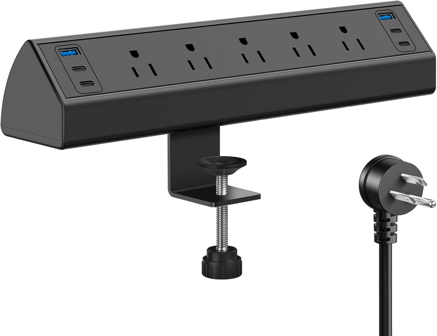 Jgstkcity Desk Clamp Power Strip: 40W Fast Charging, 10 Ports Surge Protector