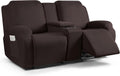 Reclining Loveseat Slipcover with Console - Stretch Fit Protector
