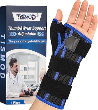 Wrist Brace with Thumb Spica Splint for Pain Relief and Support