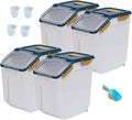 YXQ 25LB Large Flour Storage Container Bin - Airtight 4 Pack