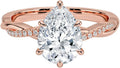 1-3 CT Moissanite Engagement Ring Colorless VVS1 Pear - Twisted Vine