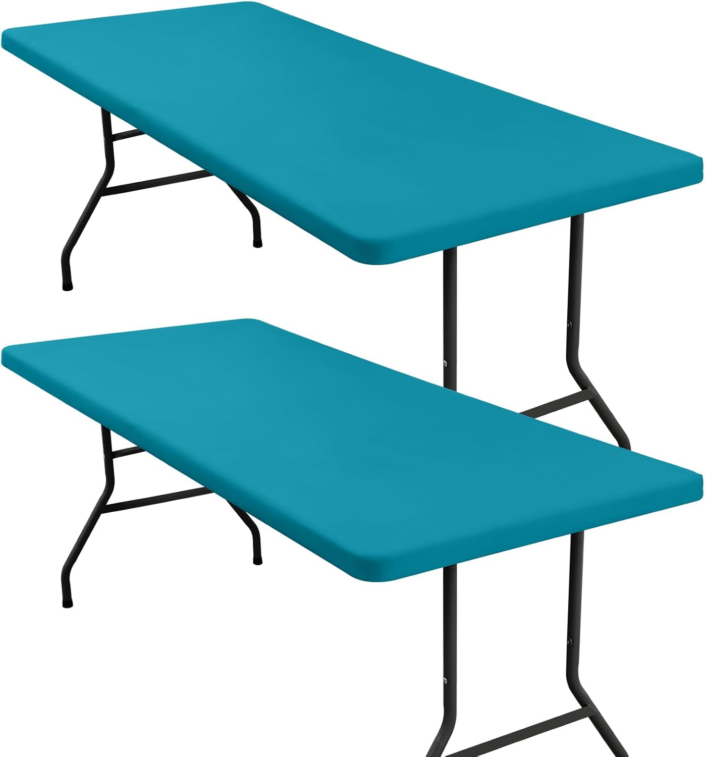 Homing 2 Pack Rectangle Waterproof Tablecloth for 6 Foot Tables