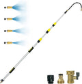 Buyplus 12FT Telescopic Gutter Cleaning Wand - Reach 2nd Story Safely