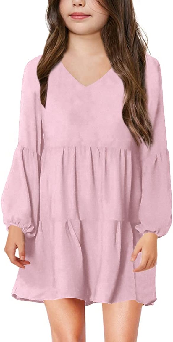 Imily Bela Girls Casual Tunic Dresses for School and Parties