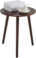 Apicizon Side Tables End Table - Sturdy Dark Brown Round Nightstand