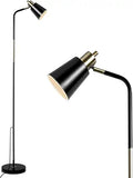 NIOSTA Floor Lamp Height Adjustable Industrial 360 Rotation Black