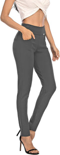neezeelee Dress Pants for Women Comfort Stretch Slim Fit - Work Capris