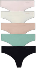 Women's Invisibles Seamless Thong Panties 5-Pack - Lightweight Fit