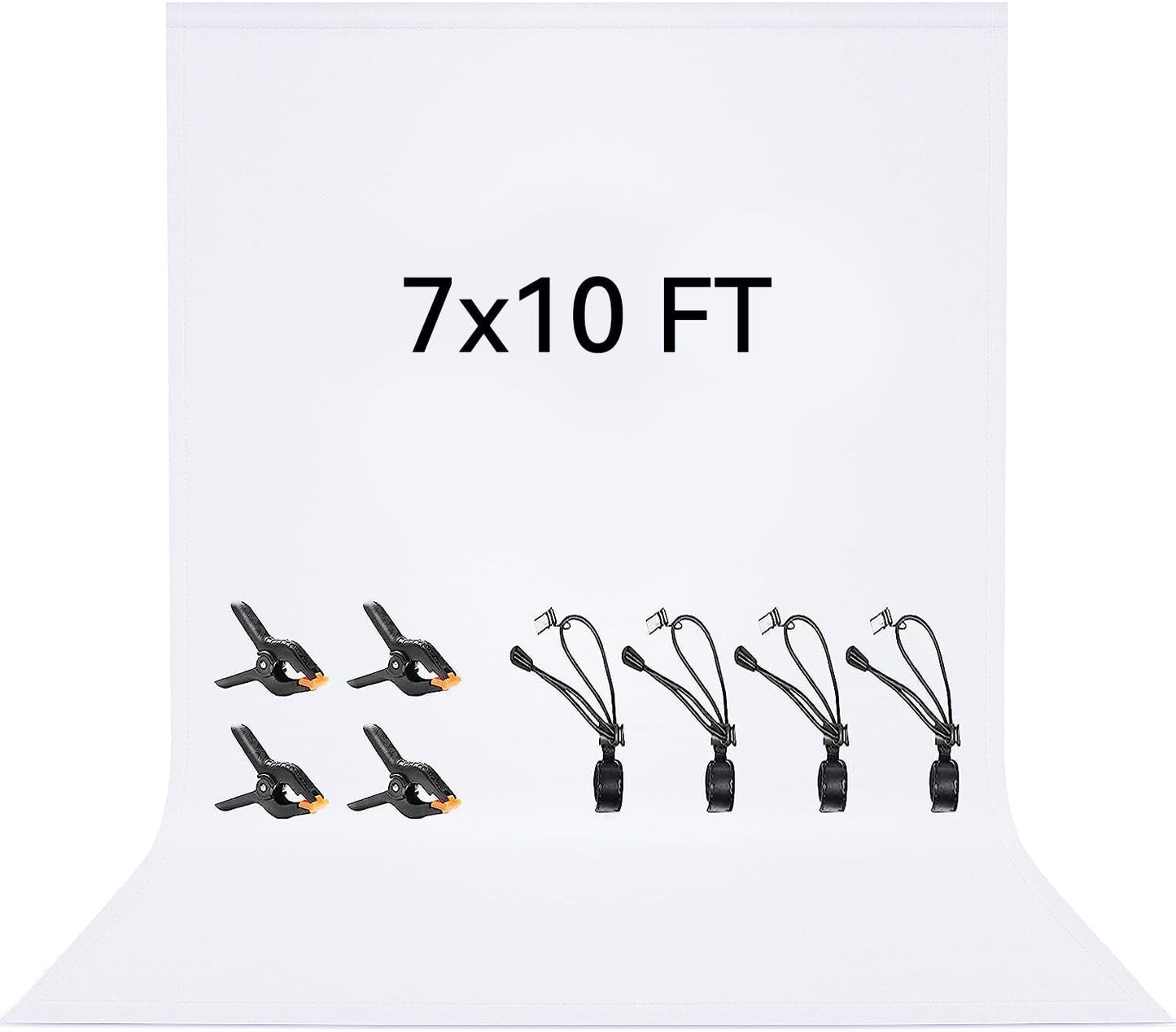 Vevelux 7x10 FT Washable White Backdrop Set