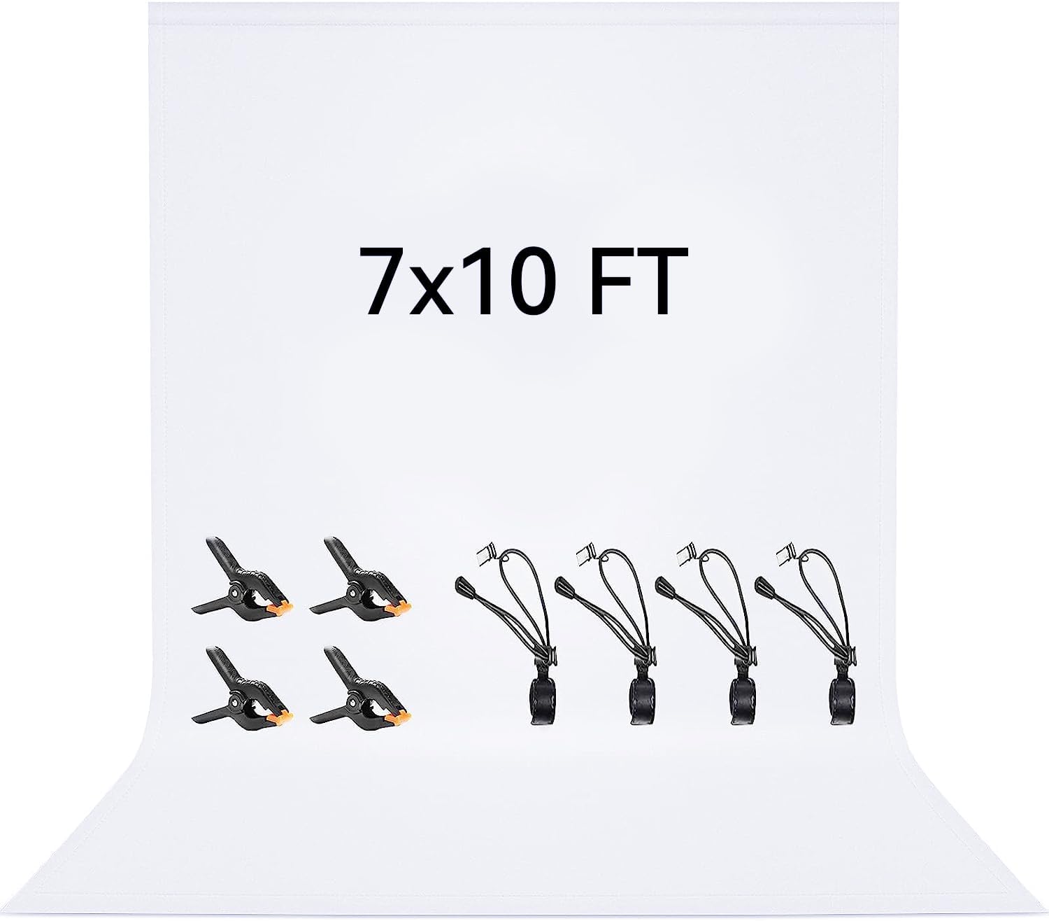 Vevelux 7x10 FT Washable White Backdrop Set