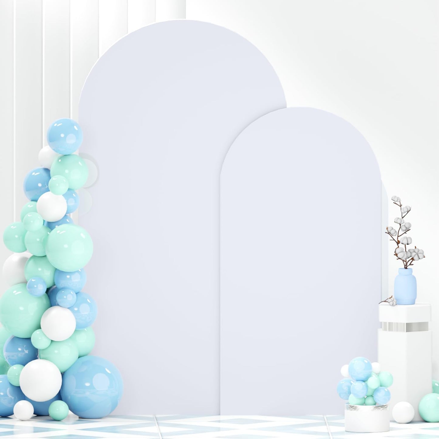 Arch White Cover Spandex Set of 2 for Wedding Decorations