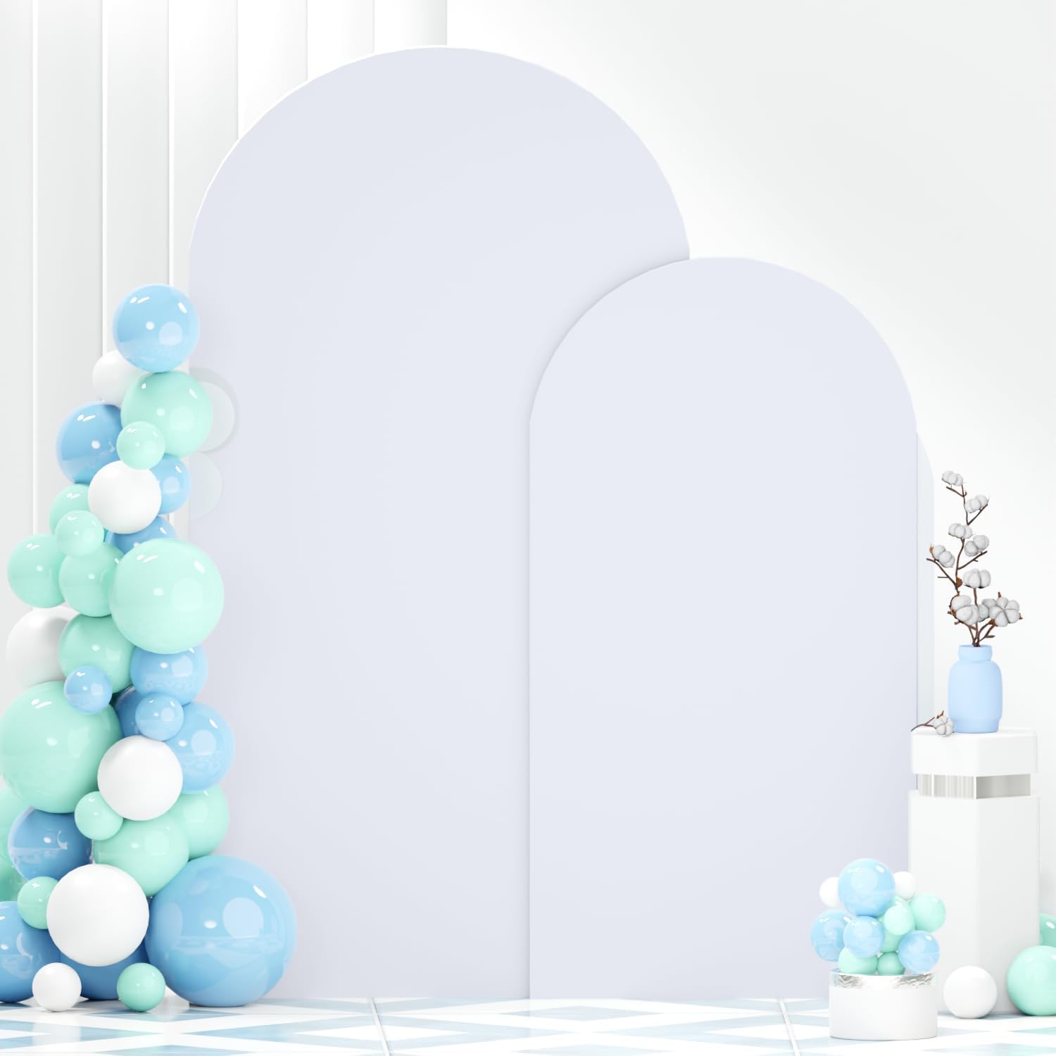 Arch White Cover Spandex Set of 2 for Wedding Decorations
