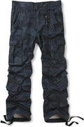 OCHENTA Men's Cotton Cargo Work Pants Baggy Camo - 8 Pockets Shoes