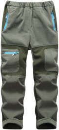 Kids Fleece Hiking Pants - Waterproof, Insulated Softshell for Boys