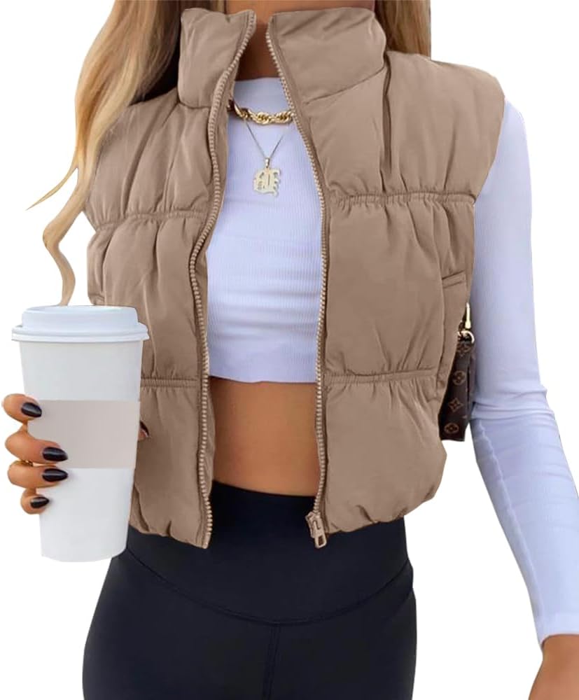 SySea Women's Crop Puffer Vest for Stylish Winter Warmth