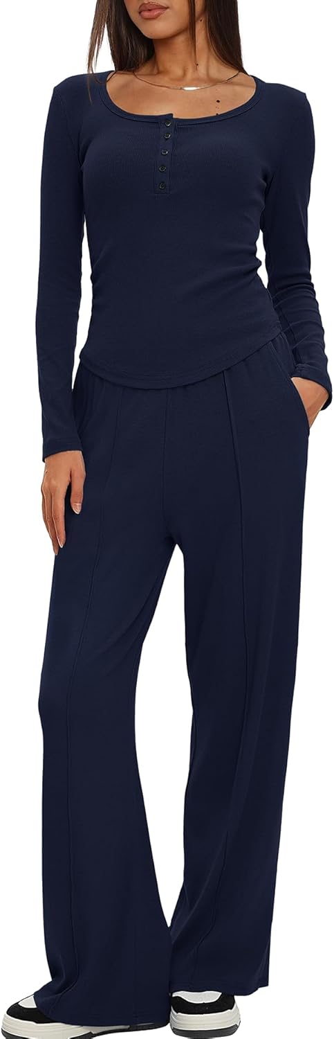 Darong Womens 2 Piece Matching Lounge Sets for Travel Comfort