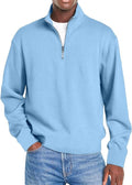 Kenhansion Men's Slim Fit Quarter-Zip Sweatshirt