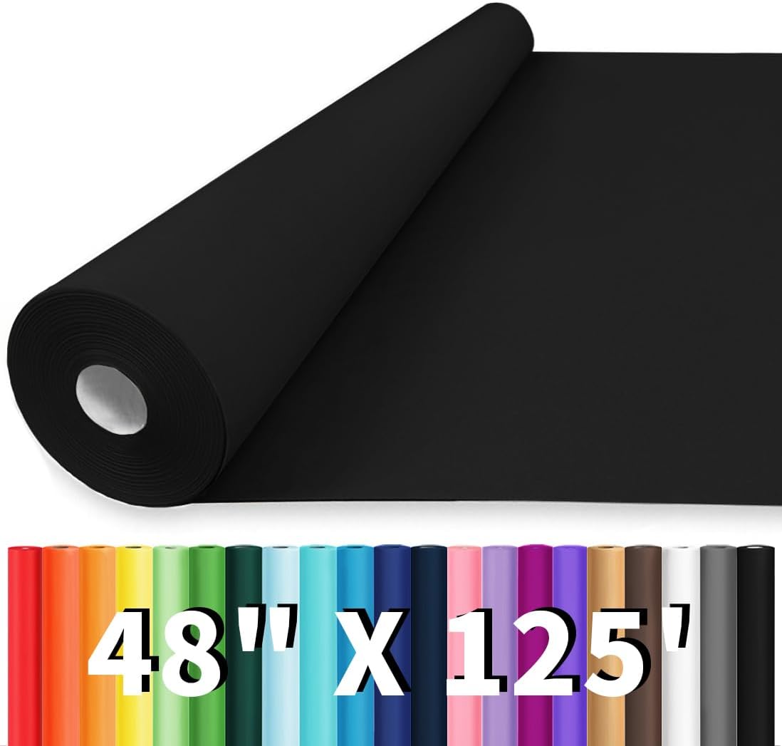 Premium Black Wrapping Paper Roll for All Your Craft Needs