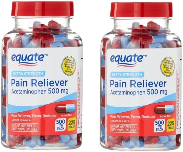 Extra Strength Acetaminophen 500mg Gelcaps - 225 Count Pack of 2
