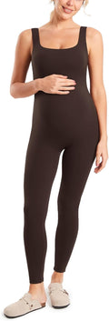 Maternity Jumpsuit Workout Romper for Pregnancy - Seamless Comfort