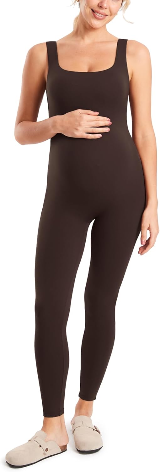 Maternity Jumpsuit Workout Romper for Pregnancy Comfort