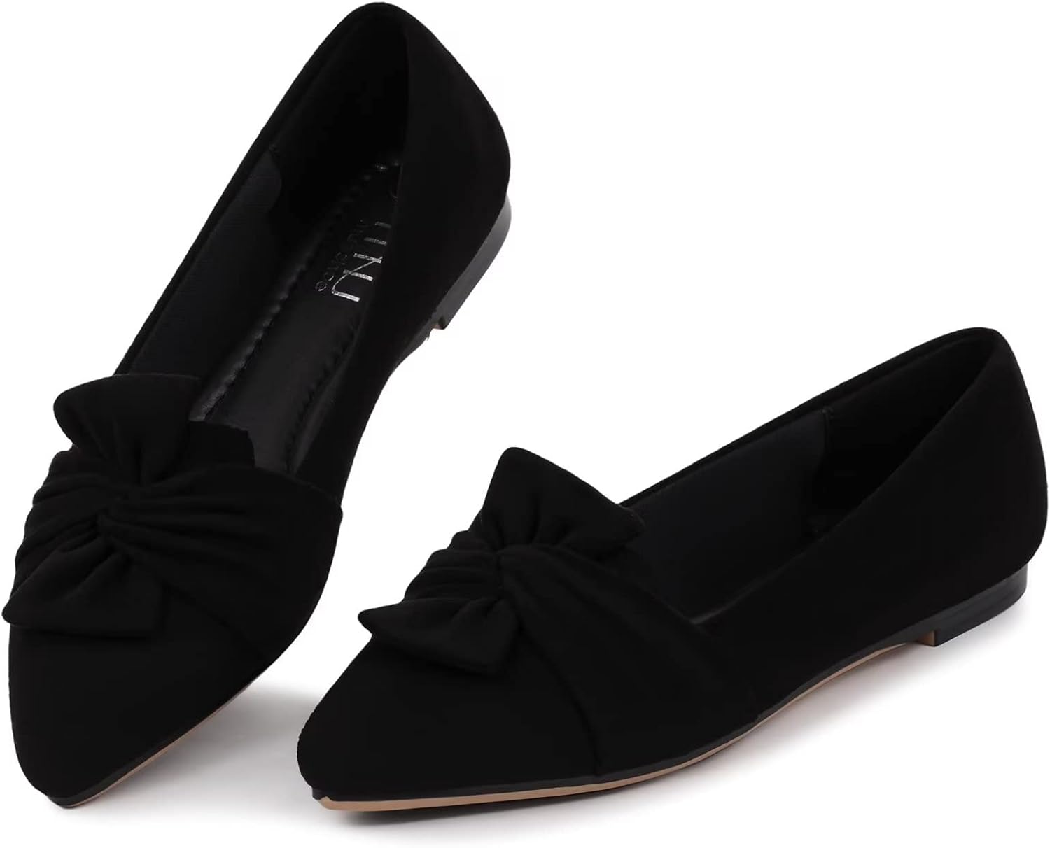 MUSSHOE Women's Dressy Pointed Toe Comfortable Ballet Flats